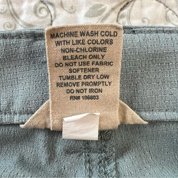 Duluth Trading Co Dusty Blue Cargo Roll-tab Hiking Pants Sporty Activewear - Picture 10 of 10